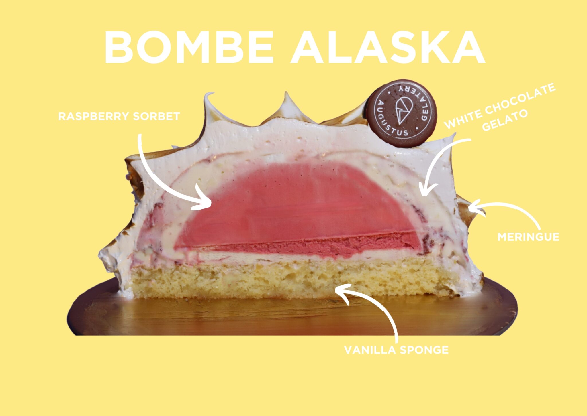 Bombe Alaska Gelato Cake Augustus Gelatery